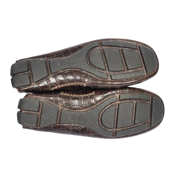 Cole Haan Howland Penny Loafers Driving Shoes Men's 9 Brown Moc-Croc Leather - Picture 8 of 8